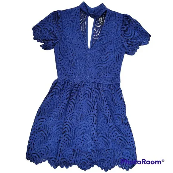 white lace getting ready dress Lyon Lace Dress in White Lace – RESA main image 0